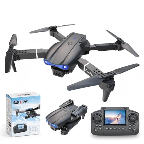 Drone with 4K Dual Camera, 50x Zoom, FPV, Foldable RC, Black