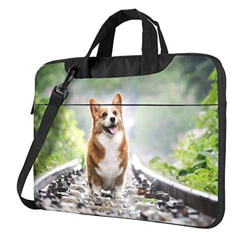 Sac ordinateur portable Debou Corgi avec poignée et bandoulière