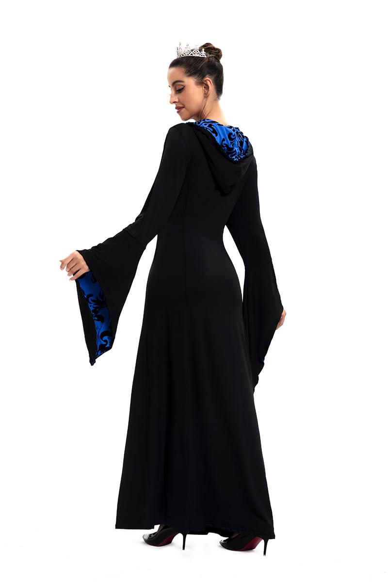 Feynman Abito da Donna in Stile Medievale con Maniche a Tromba, Vestito Lungo in Stile Rinascimentale, rétro, Adatto per Carnevale, Halloween, Feste e Come Costume da Principessa