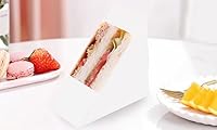 Vista 3 de Hewnda 100 cajas de papel sándwich, caja ecológica para llevar con ventana para panadería, restaurante y servicio de comida para llevar