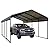 MFSTUDIO Carport 12x20 ft, Outdoor Heavy Duty Metal Shed Carports, Metal Garage Car Shelter Shade Car Port with Galvanized Roof, Frame and Bolts for Cars, Truck and Boats