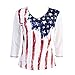 Jess N Jane "Old Glory" Dressy Ladies Rhinestone Cotton T Shirt White-large