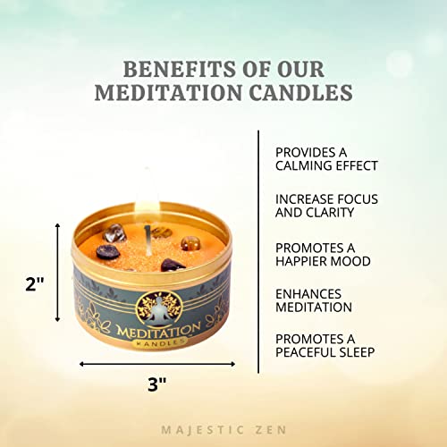 Meditation Candles with Crystals | Natural Aromatherapy Candles for Relaxation & Healing | Stress Relief Candles for Yoga, Meditation & Self Care | 4 Pack Gift Set - Image 5