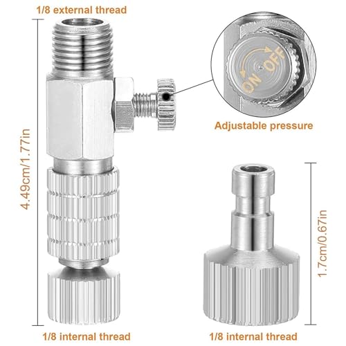 Kit de adaptador de aerógrafo de 15 piezas con conectores 1/8 de cobre 5