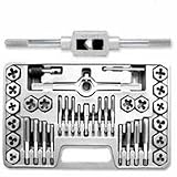 ARC-POWER for 40 Pc Tap and Die Tool Set in Metric Size - Professional Quality, Big Kit