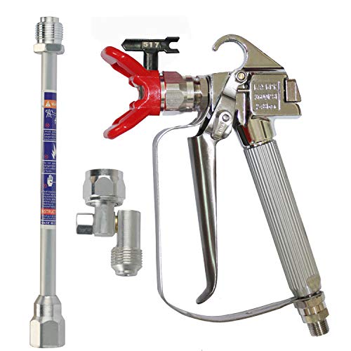 DUSICHIN Airless Paint Spray Gun Paint Sprayer High Pressure 3600 PSI 517 TIP Swivel Joint 10 inches Extension Pole Universal Joints Contract Use DUS137 - Thumbnail 3