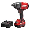 CRAFTSMAN V20 RP Impact Wrench, Cordless, Brushless, High Torque, 1/2 Inch, 4Ah Battery and Charger Included (CMCF940M1)