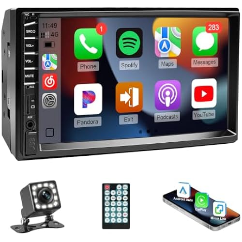 Naifay Double Din Car Stereo Radio with Apple Carplay Radio for Car