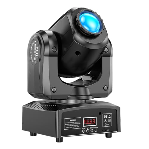 Wiwreenm 25W Moving Head Light Stage Light 8 Patterns 8 Color Beam Light for Dj Church Wedding Home Performance 9/11CH Professional Moving Head Spotlight for Event Lighting