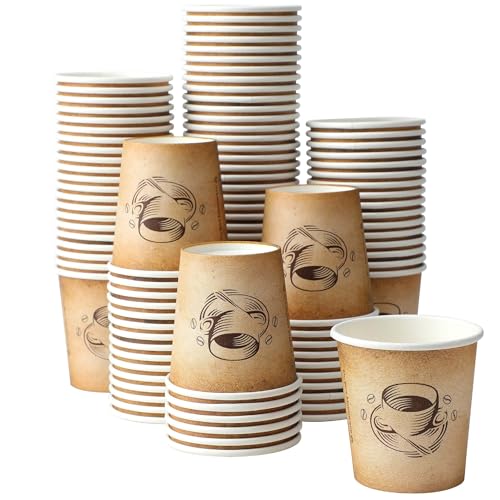 Clawsoff 300 Pack 6 oz Small Coffee Cups, Disposable Paper E