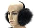 Hima Real Fox Fur Winter Earmuff (Dark Gray), Made in US