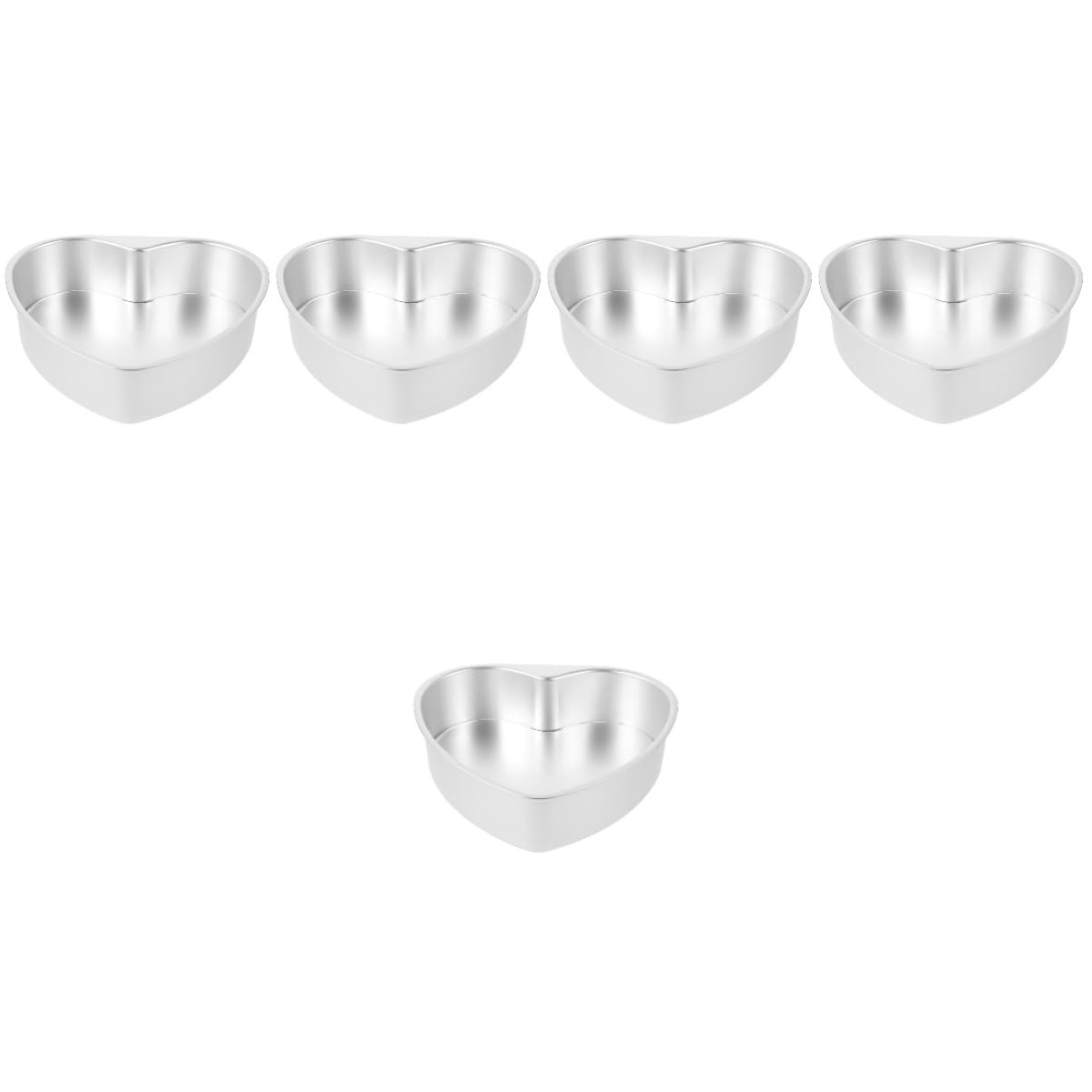 MAGICLULU 5pièces Moule à Gâteau Cœur Amovible Accessoire De Pâtisserie Pour Desserts Spéciaux Pour Et