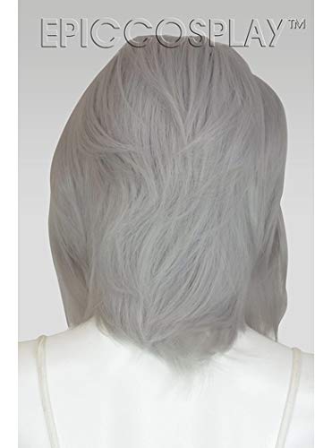 EpicCosplay Keto Short Lace Front Wig (Silvery Grey)