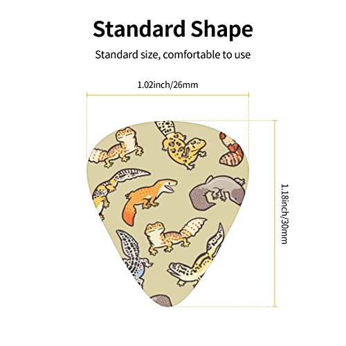 Lot de 12 médiators fins et épais en forme de léopard pour guitare électrique et acoustique - Les Beatles, Paul McCartney, John Lennon, RIngo Starr, George Harrison Lot de 12 médiators fins et épais en forme de léopard pour guitare électrique et acoustique – Image 5