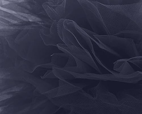 Obbue Women's Vintage 5 Layered Tulle Tutu Puffy Ballet Bubble Skirt Navy Regular Size #TOP4