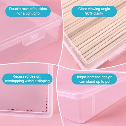 Aufbewahrungsbox mit Deckel Mehrzweck-Aufbewahrungsbox 2 Pack Rechteckige A4 Papieraufbewahrung Stapelbare mit Verriegelbaren Deckeln für Dokumente, Briefe, Sammelalben, Zeitschriften, Künstlerbedarf