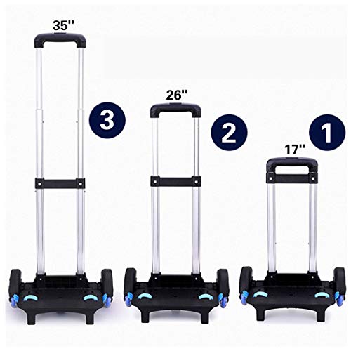 Mochila de mão YUB Carrinho de mão com rodas Carrinho dobrável de liga de alumínio para mochila esco