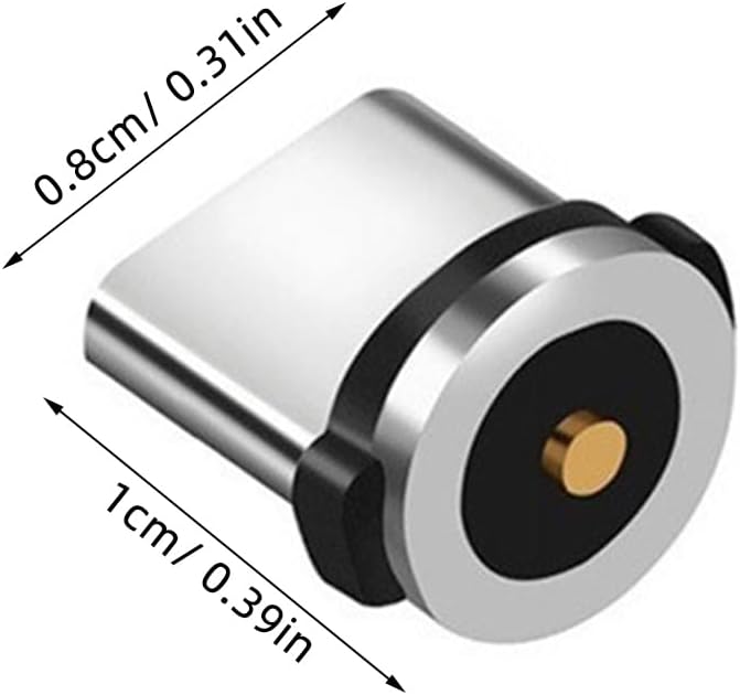 Mikikit 30 Pcs Charging Cable Magnetic Head USB Charger Magnetic Cable Magnetic Connector Tip Rotating Magnetic Phone Adapter Tip Mobile Type Magnetic to Rotate Aluminum