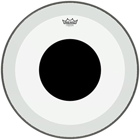 Remo P31322-10 Clear Powerstroke 3 Bass Drum Head - 22-Inch - Black Dot