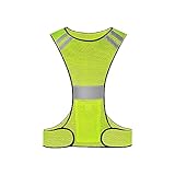 GOOFIT Reflektierende Weste, Hohe Sichtbarkeit, Atmungsaktive Weste, Leichte Weste, Einstellbare Reflektoren zum Laufen, Fahrrad, Radfahren und Joggen, für Männer Frauen