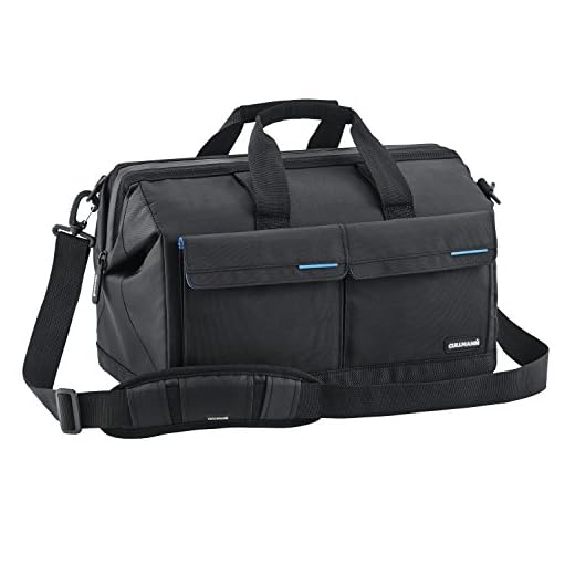 CULLMANN - 98380 - AMSTERDAM Maxima 520 Kameratasche für mittleres bis großes DSLR-Equipment mit großer Taschenöffnung, schwarz - Innenmaße 360x170x200m - 1300g leicht