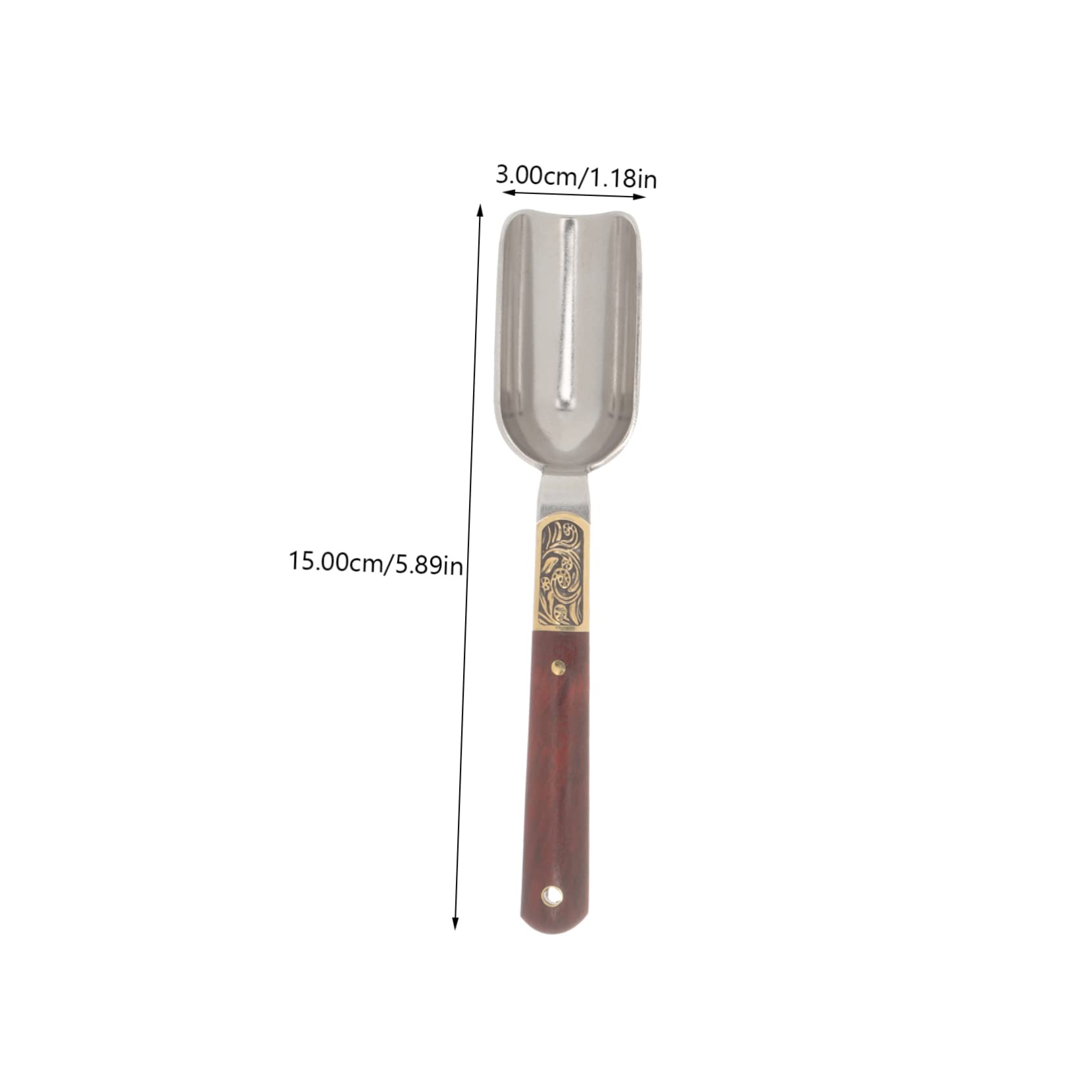 HOLIDYOYO Vintage Tea Scoop with Sandalwood Handle Traditional Tea Shovel for Gong Tea Ceremony Accessory for Tea Set and Loose Leaf Tea Preparation