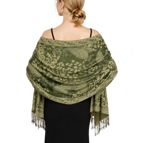 YuiFiare Reversible Paisley Shawl, Large Soft Scarf Wrap for Women
