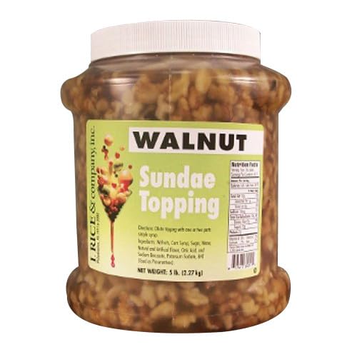 I.Rice & Company Wet Walnut Topping, 5 Pound Jar | 1 Each