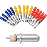 Juego de 15 brocas de enrutador de 30/45/60 grados para trazador de corte Roland, hoja de corte de vinilo + soporte para fresado de madera