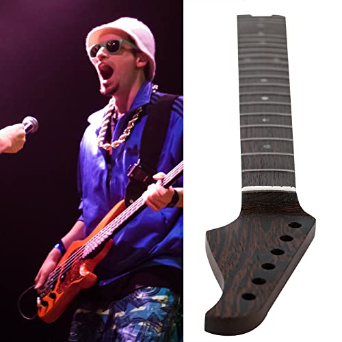22Fret Guitar Neck Wenge Neck,Wenge Fretboard Inlaid With Colored Shells,Cow Bone Nut #TOP3