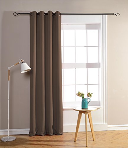 HOMEROKK Rideau Occultant 100% Polyester (Choco, 140 X 240 cm)