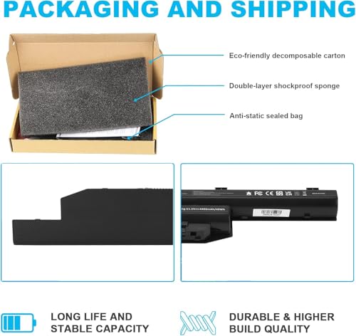 Batterie Fujitsu LifeBook E746 E756 E554 E556 remplace FPCBP416 FPCBP405