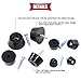 Hilitchi 40-Pcs Round Black Rubber Feet Bumpers Pads with Matching Screws with Built in Stainless Steel Washer for Cutting Board Amps Cabinet Desk Tables Couches (Assortment Kit)