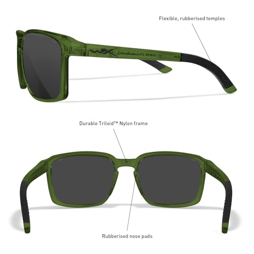 Wiley X WILEY X ALFA AC6ALF05 Men's Sunglasses Green Size 56 - 3