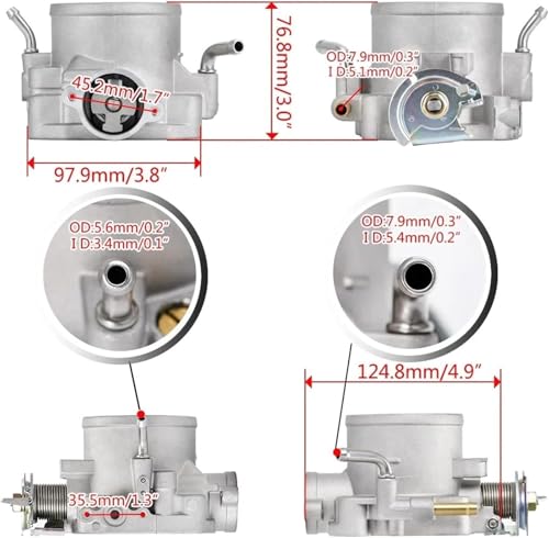 Corps papillon pour B16 aluminium ensemble des gaz admission