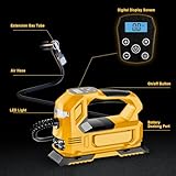 Cordless Tyre Inflator Air Compressor for Dewalt 20V Li-Ion Battery, Portable Battery Auto Tyre Pump 150 PSI with LED Light, Digital Air Pump for Car Motorcycle Bicycle - Image 6