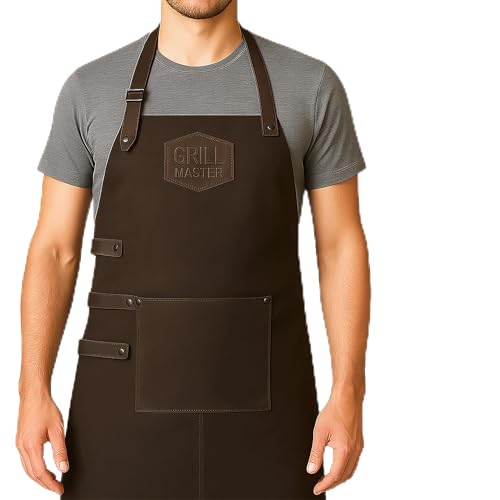 TUNU Lederschürze aus Büffelleder für, Küche und Garten,...