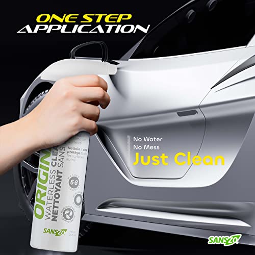 Sanszo Total Detail Waterless Car Wash Wax And Polish Spray - Cleans, Shines And Protects With One Quick Application - Ultra Slick Lubricating Quick Detailer, Pro-Style Detailing Made Easy - 64 Oz #TOP4