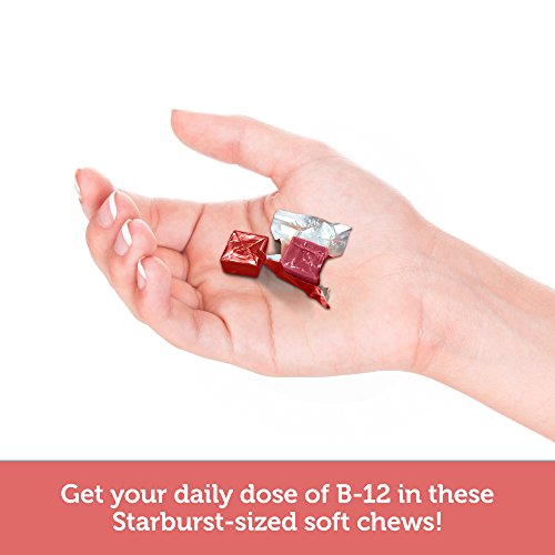 Healthy Delights Naturals, B-12 Energy Soft Chews, Promotes Energy Production, Supports Cognitive Health, Delicious Strawberry Burst Flavor, 30 Count #TOP4