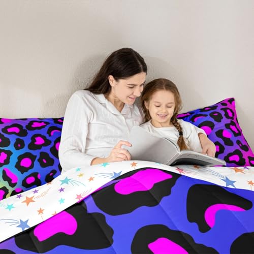 Image of Feelyou Leopard Print Bedding Set Full Size for Girls Women