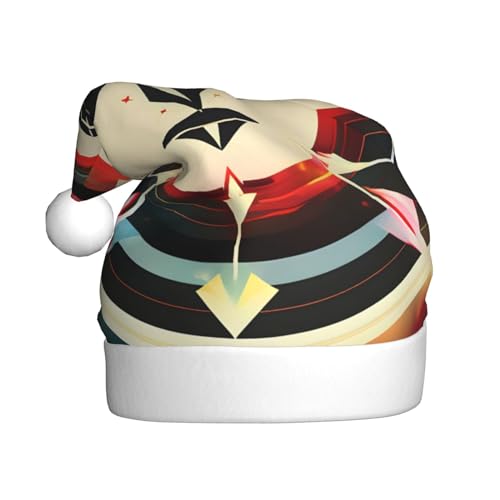 BrUgui - Gorro unisex de terciopelo para Navidad, fiesta festiva, accesorio festivo, sombrero de nieve de invierno, el regalo perfecto de Navidad, flechas de caza, triángulos, ciervos