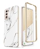 GVIEWIN Compatible with Samsung Galaxy S21 Plus Case 5G 6.7 Inch, Marble Shockproof Bumper Hard Back...