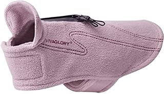VIVAGLORY Dog Coat Fleece Jacket Vest for Small Medium Large Dogs Puppy Windproof Warm Clothes for Cold Weather, Pink, M