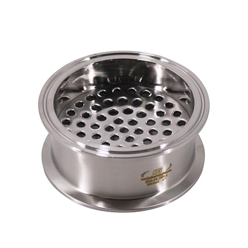 Image of HFS(R) 4 inch Tri Clamp Filter Plate, Middle Weld, High Pressure Sanitary Fitting with 6mm Holes Stainless Steel 304