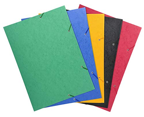 Exacompta 10 carpetas con gomas 3 solapas 600 g/m² A3 surtidas