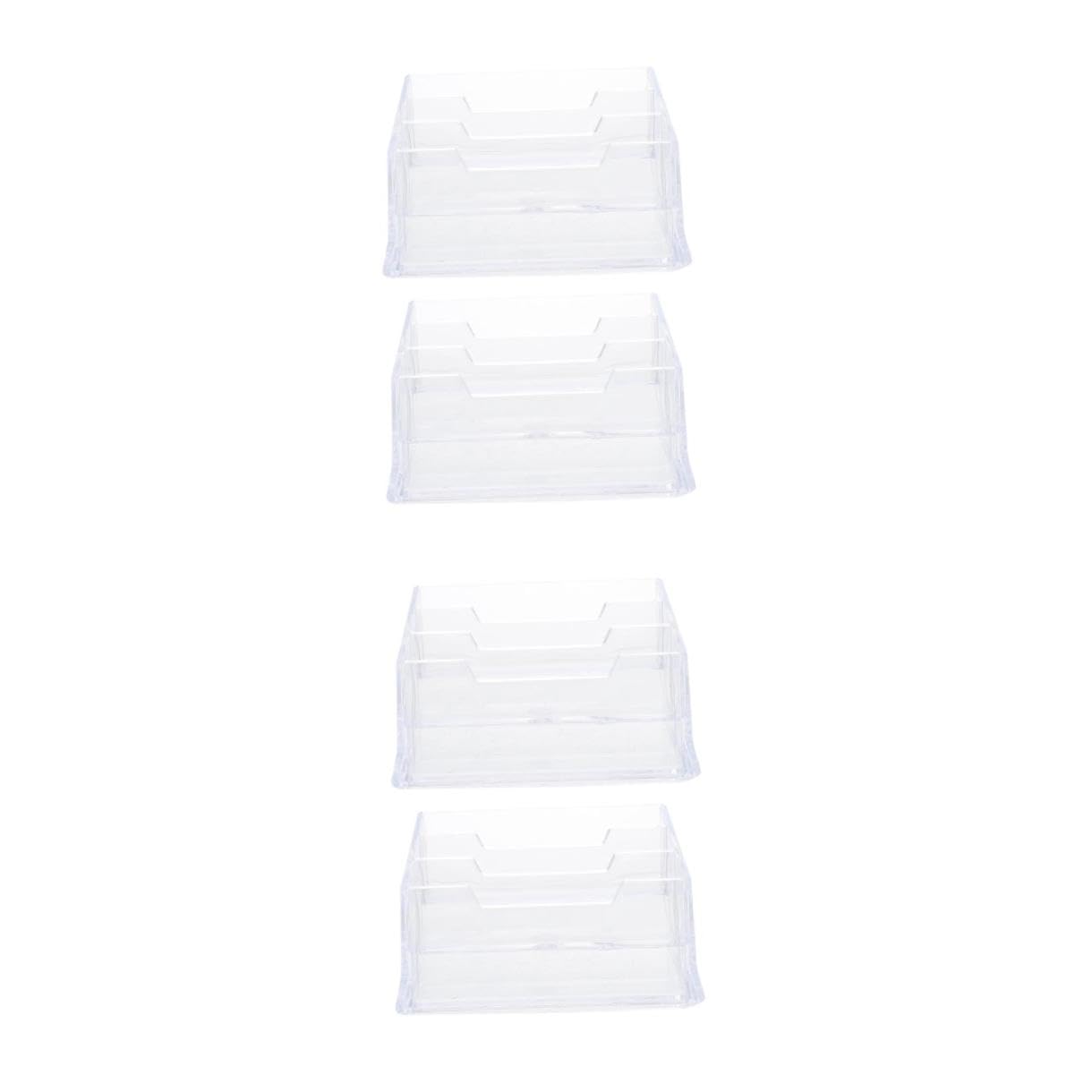 DOITOOL 2 Series Soporte Para Tarjetas De Visita De Plástico Transparente Organizador De Tarjetas Para Oficina Caja De Almacenamiento Resistente Con Único Y Aplicación 2 Piezas*2