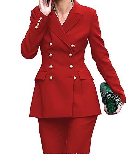 Womens Suits Business Tuxedos Office Work Elegant Lady Suit Sets3