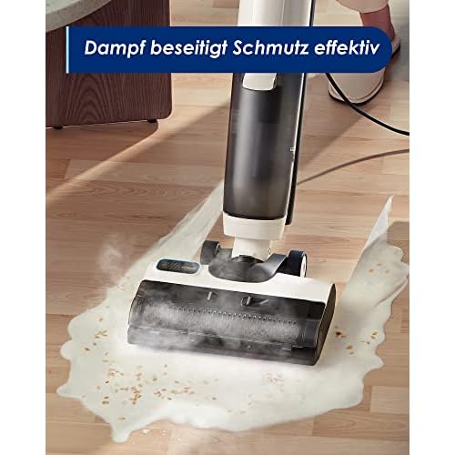Bild 4 Tineco Floor ONE S5 STEAM Smart Nass-Trocken-Staubsauger, Nass Trockensauger mit LED Anzeige iLoop Selbstreinigung Wischsauger Dampfreiniger für Hartböden, Klebrige Verschmutzungen