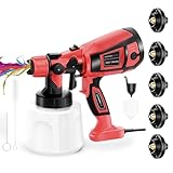 TOPALL Pistola Pintura Electrica,RojoN