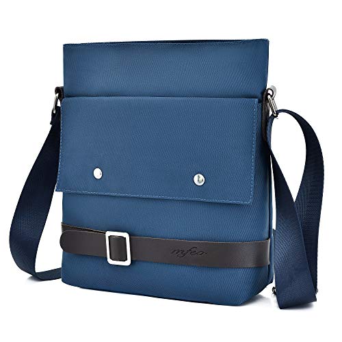 Mfeo Unisex Vintage Retro Canvas Messenger Bag Cross-Body Bag Shoulder Bag Purse (B-Nylon-Blue)